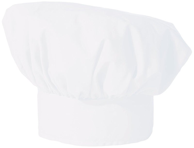 Uncommon Threads Unisex Poplin Chef Hat, White, One Size - Image 1